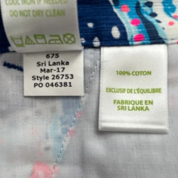 Lilly Pulitzer Starfish Print Women's Shorts Blue Pink Coastal Pattern Size 8 - Picture 7 of 9